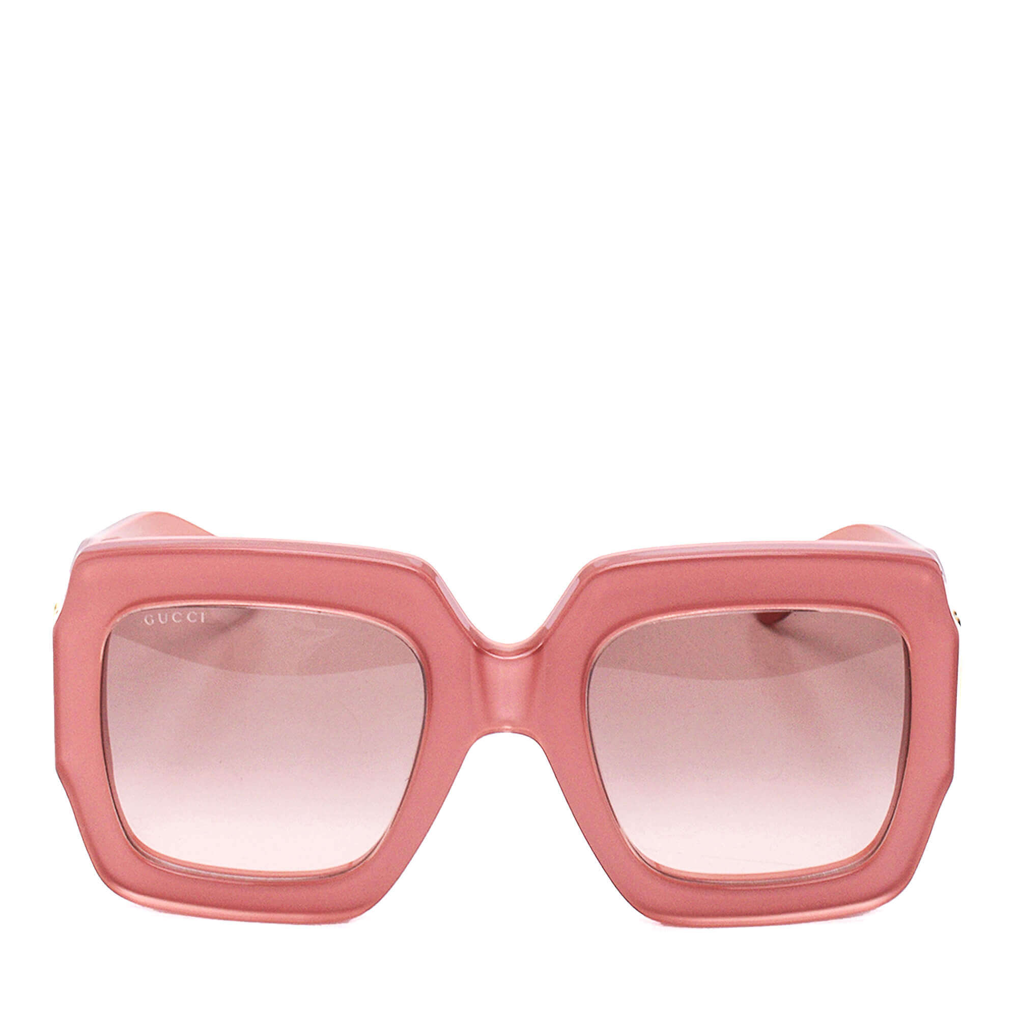 Gucci - Pink Acetate Interlocking G Logo Oversized Square Sunglasses